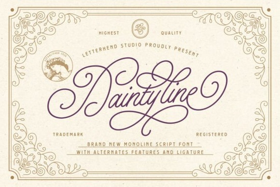 Daintyline Font